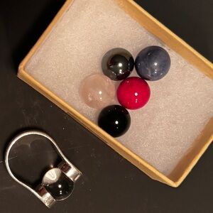 Silpada interchangeable quartz stones ring